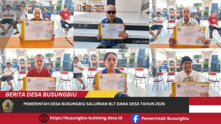 Pemerintah Desa Busungbiu Salurkan BLT Dana Desa Tahun 2026